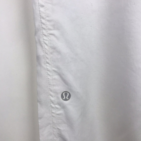 Lululemon Pants White Move Me Loose Gray Striped - Picture 4 of 7